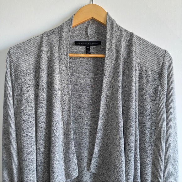 White House Black Market Open Front Cardigan Sweater Heather Gray Size XS - Picture 2 of 9